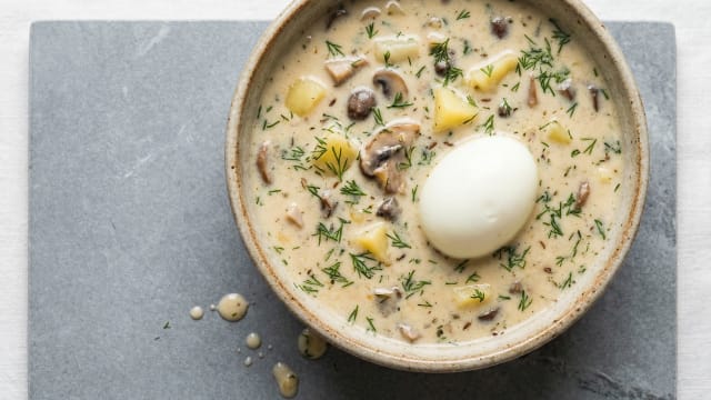 Kulajda (Mushroom and Dill Cream Soup)