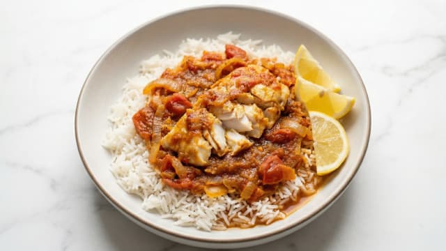Djiboutian-Style Spiced Fish Stew with Rice