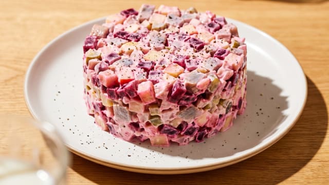 Rosolje (Beet and Pickled Herring Salad)