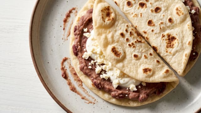 Baleadas (Bean, Cheese, and Cream Flatbreads)