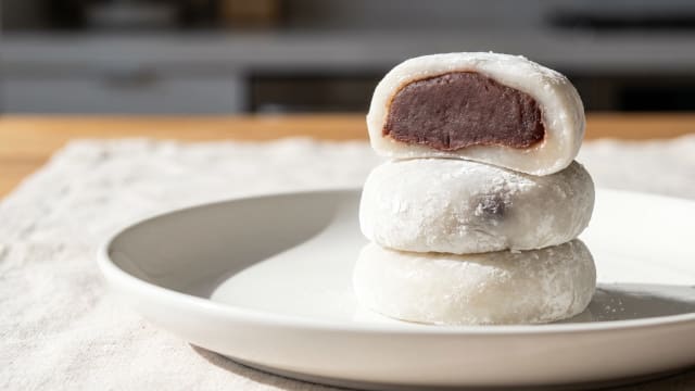 Daifuku Mochi (Sweet Red Bean Rice Cakes)