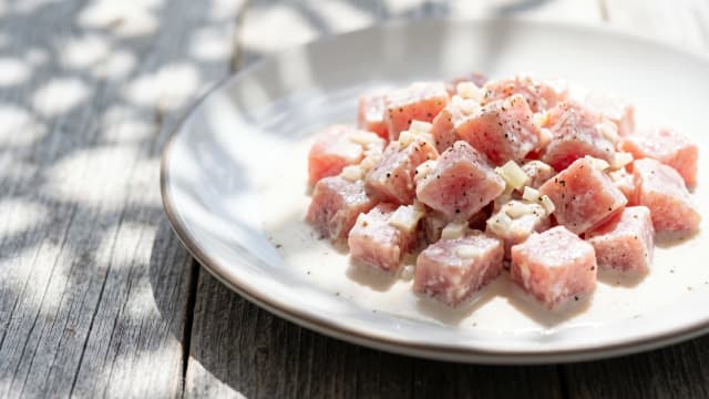 Kiribati-Style Raw Tuna in Coconut Milk