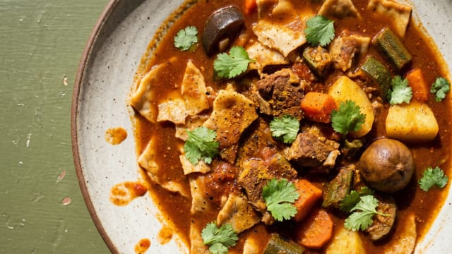 Lamb Stew with Flatbread Dumplings