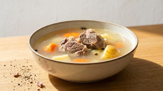 Shorpo (Clear Lamb and Potato Soup)