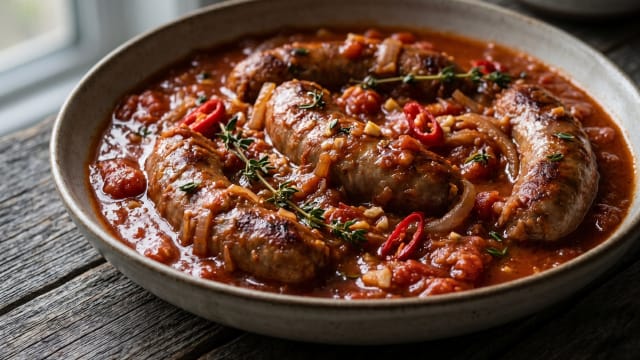 Rougaille Saucisse (Sausage in Tomato Sauce)