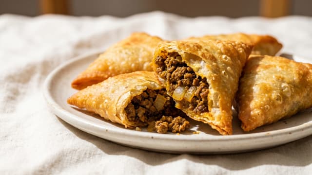 Chamuças de Carne (Beef Samosas)