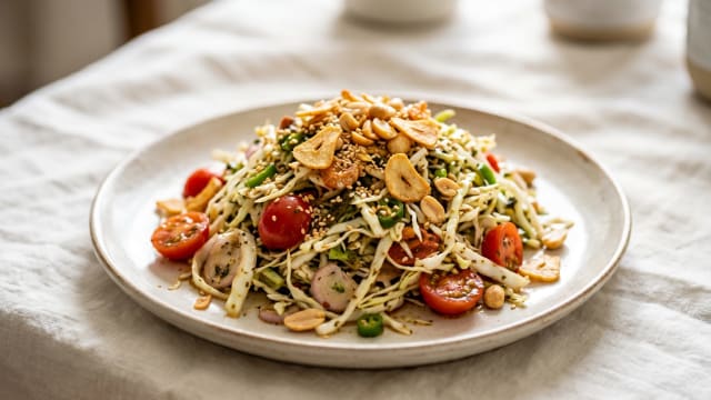 Lahpet Thoke (Burmese Tea Leaf Salad)