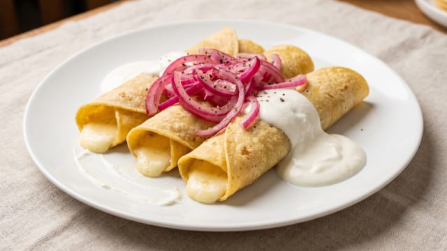 Quesillo (Cheese Tortilla with Pickled Onion)