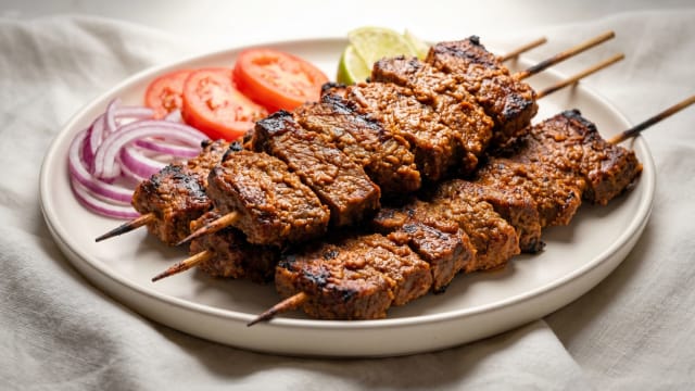 Beef Brochettes with Peanut Spice