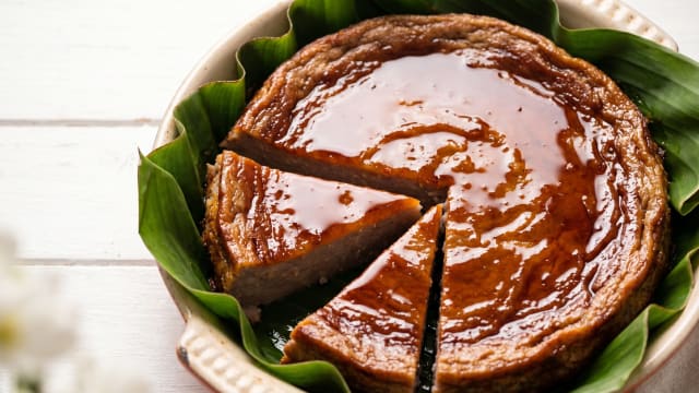 Niue-Style Baked Taro and Coconut Pudding