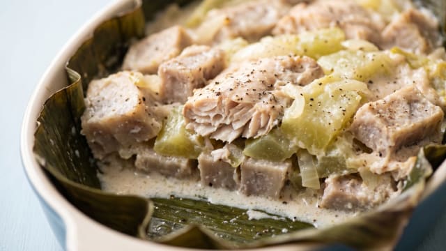 Niue-Style Fish and Taro Coconut Bake