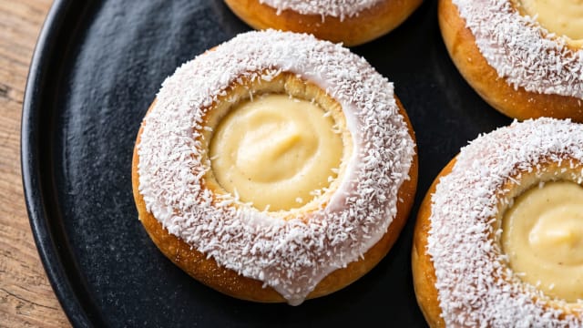 Skolebrød (Custard-Filled Coconut Buns)