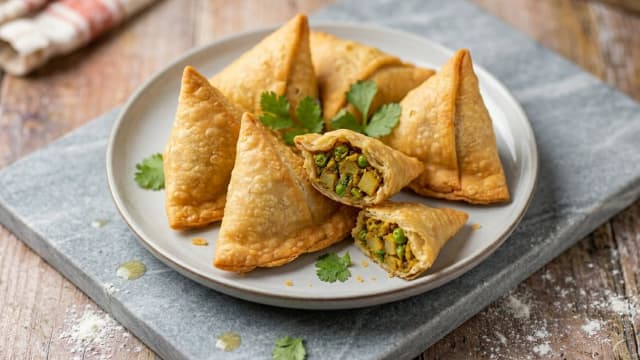 Aloo Samosa (Potato and Pea Samosas)