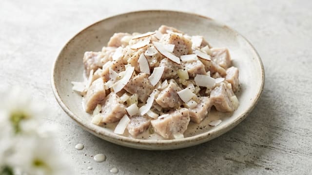 Palau-Style Taro Salad with Coconut-Lime Dressing