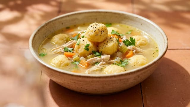 Vori Vori de Gallina (Chicken and Cornmeal Dumpling Soup)