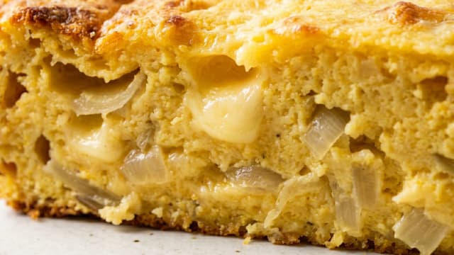 Sopa Paraguaya (Cornmeal and Cheese Bread)
