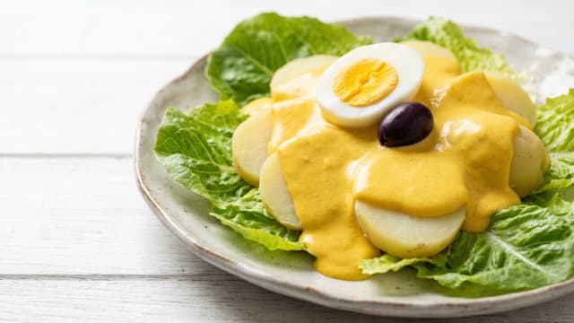 Papa a la Huancaína (Potatoes with Ají Amarillo Cheese Sauce)