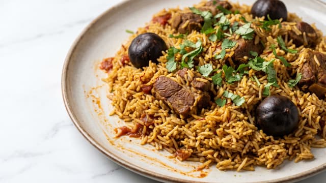 Machboos Laham (Spiced Lamb and Rice)