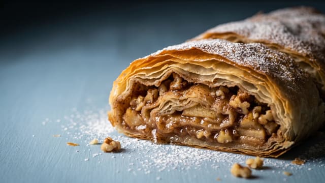 Pita sa Jabukama (Apple and Walnut Phyllo Strudel)
