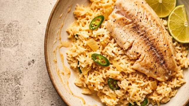 Coconut Rice with Tilapia