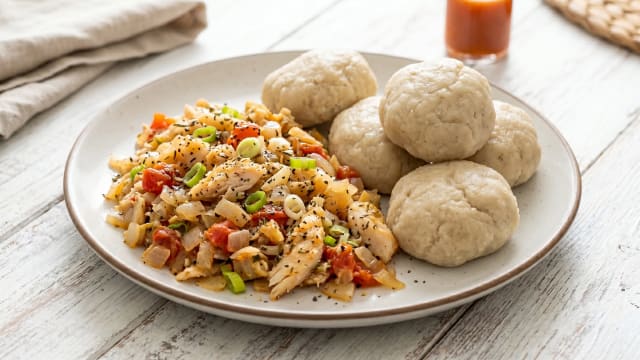 Saltfish and Dumplings