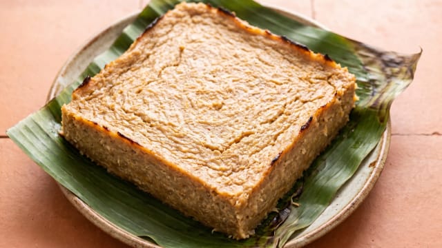 Cassava and Sweet Potato Coconut Pudding