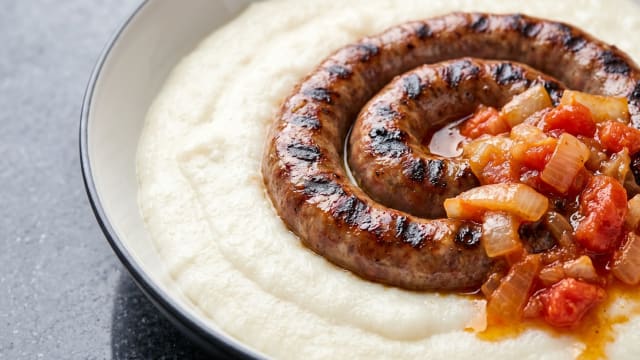 Boerewors with Pap and Tomato-Onion Relish