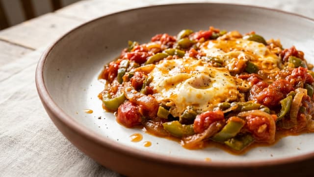 Menemen (Turkish Tomato and Egg Scramble)