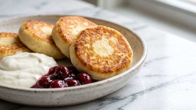 Syrnyky (Farmer's Cheese Pancakes)