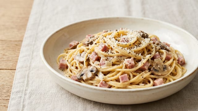 Pasta Caruso (Ham and Mushroom Cream Pasta)