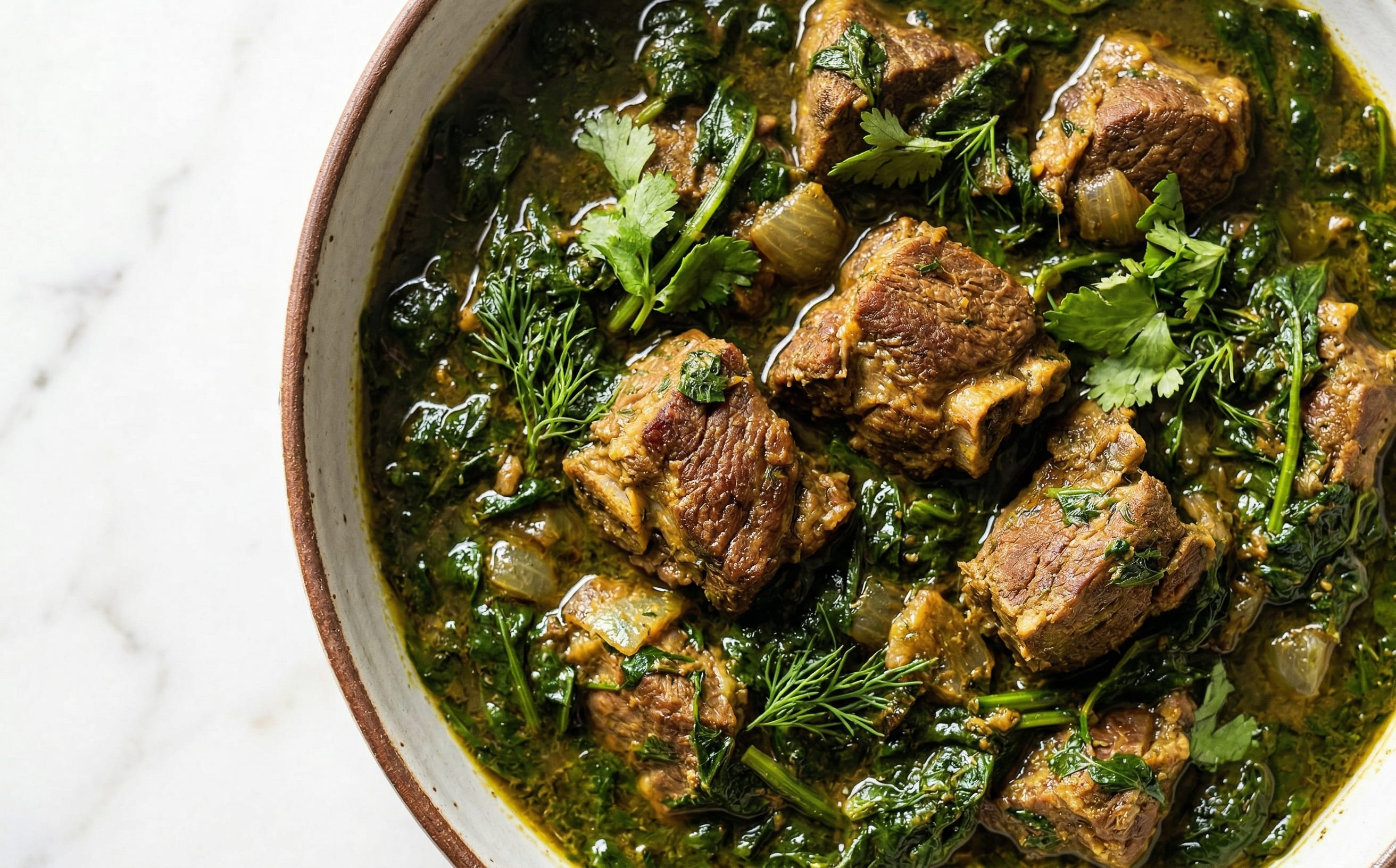 Qorma-e Sabzi (Spinach and Herb Lamb Stew)
