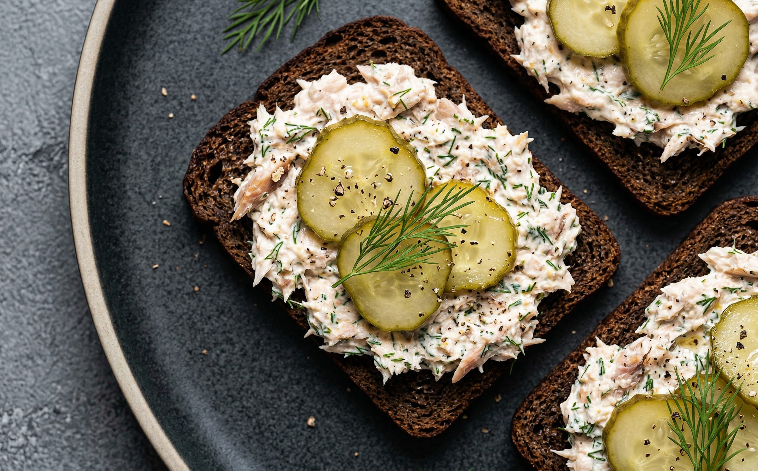 Åland Black Bread with Smoked Fish Spread