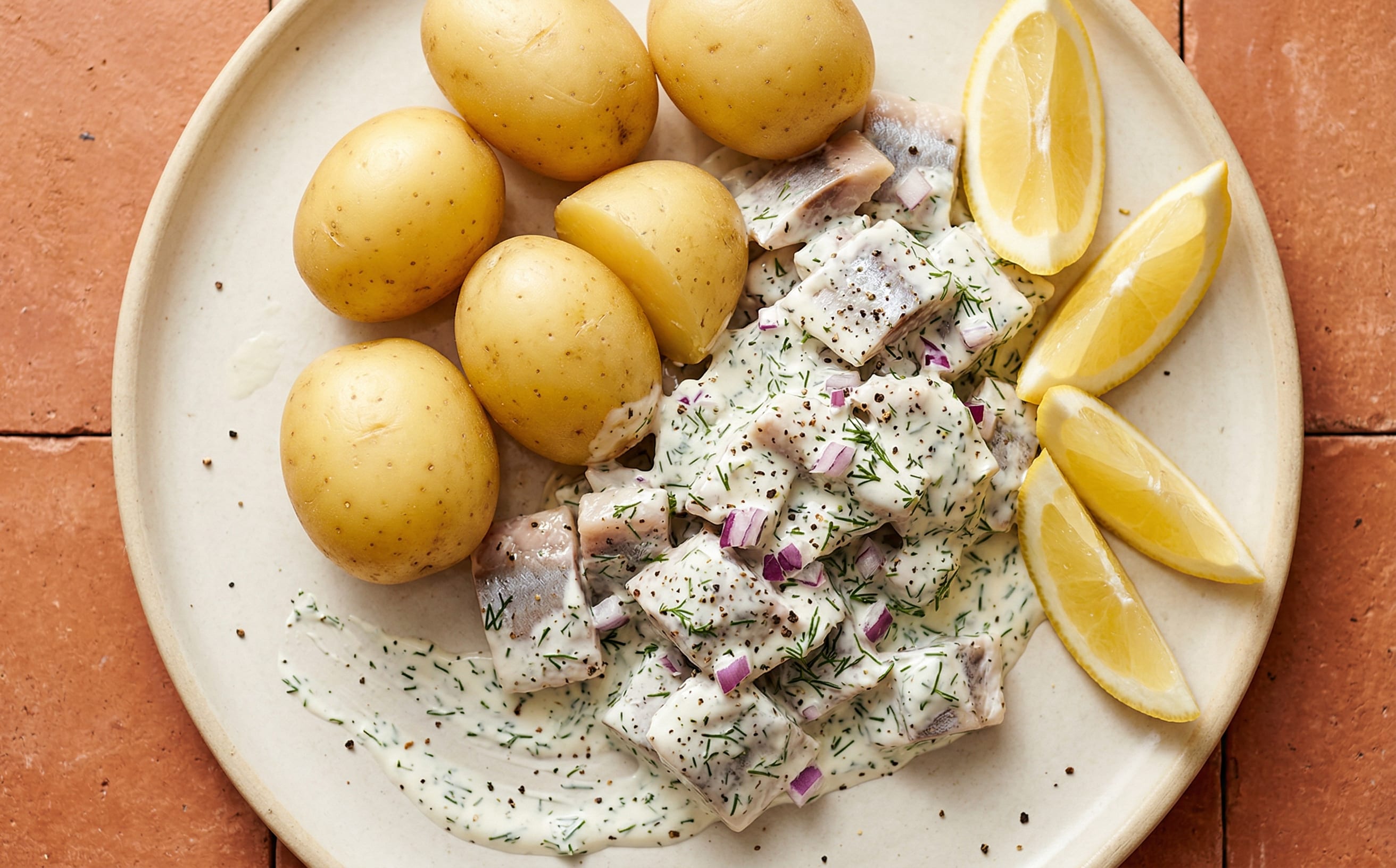 Pickled Herring with Dill Potatoes