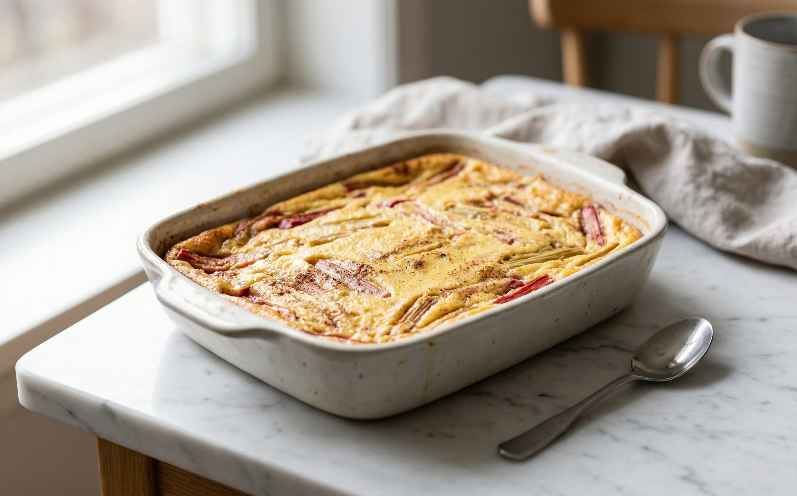 Åland-Style Rhubarb Custard Bake