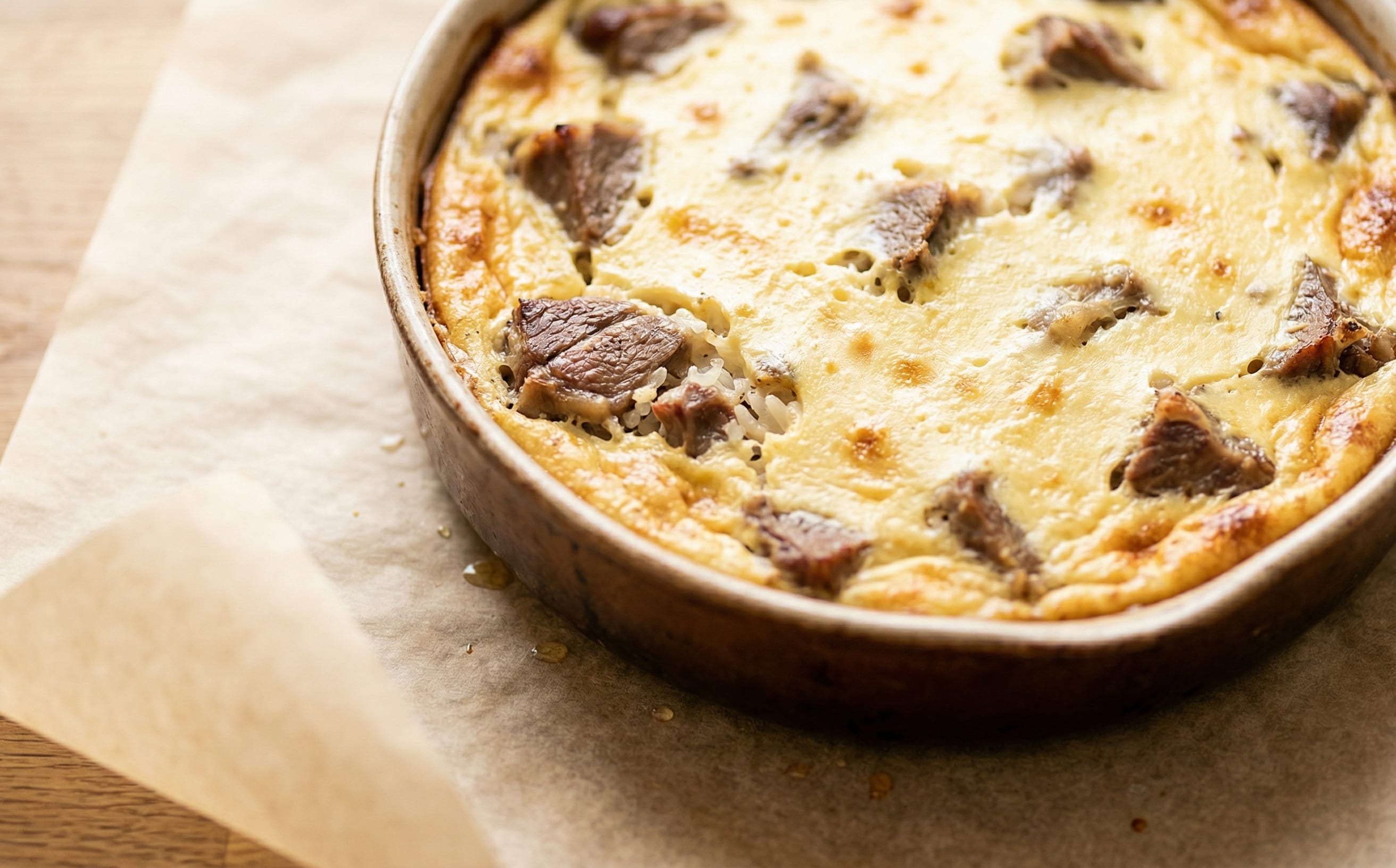 Tavë Kosi (Baked Lamb and Yogurt Casserole)