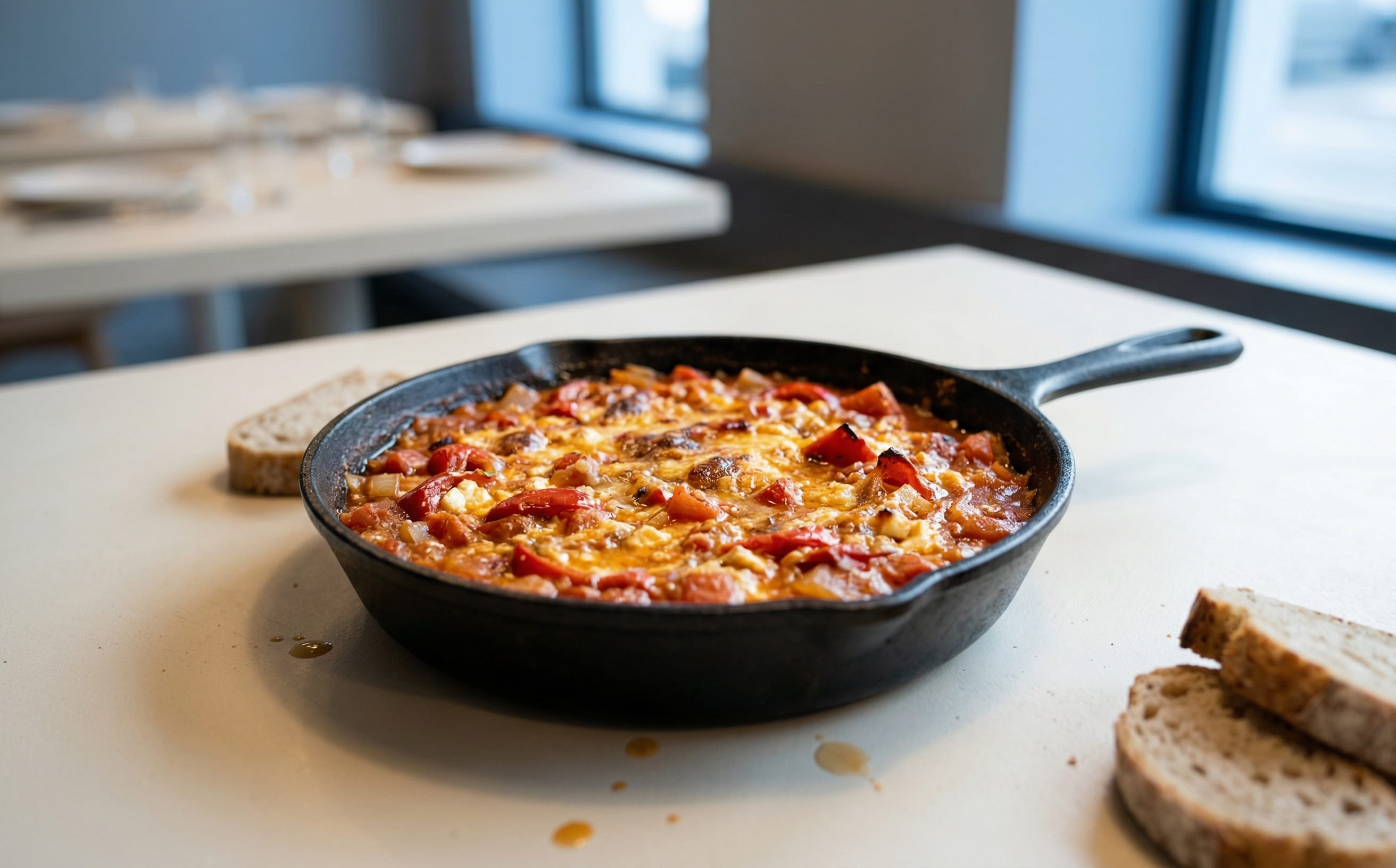 Fërgesë me Speca (Pepper and Cheese Skillet)
