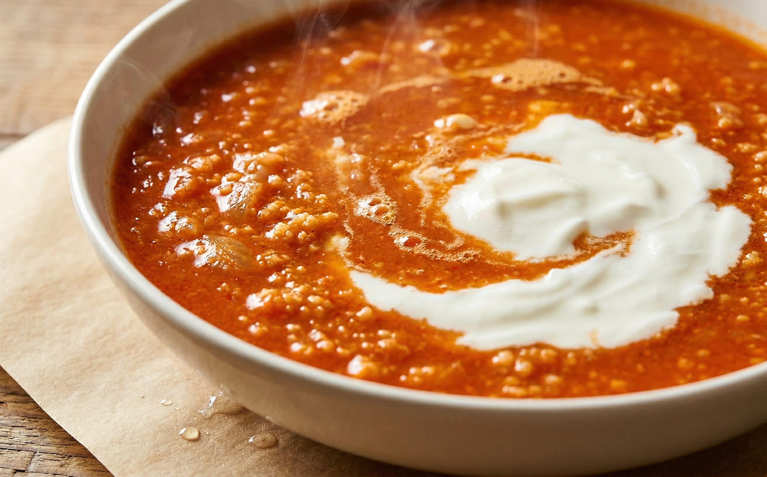 Supë me Trahana (Trahana Soup with Yogurt)