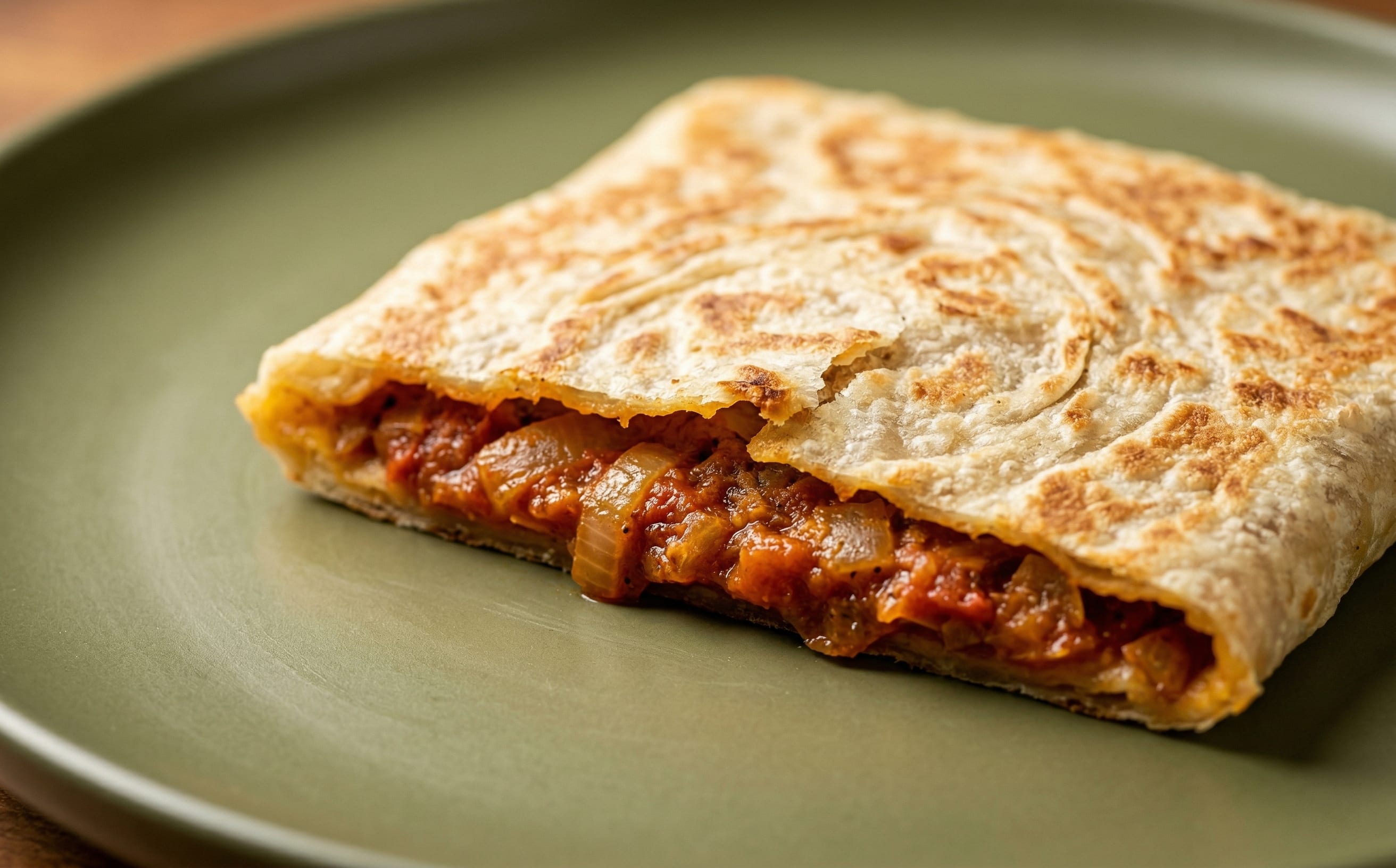 Mhajeb (Stuffed Semolina Flatbread)