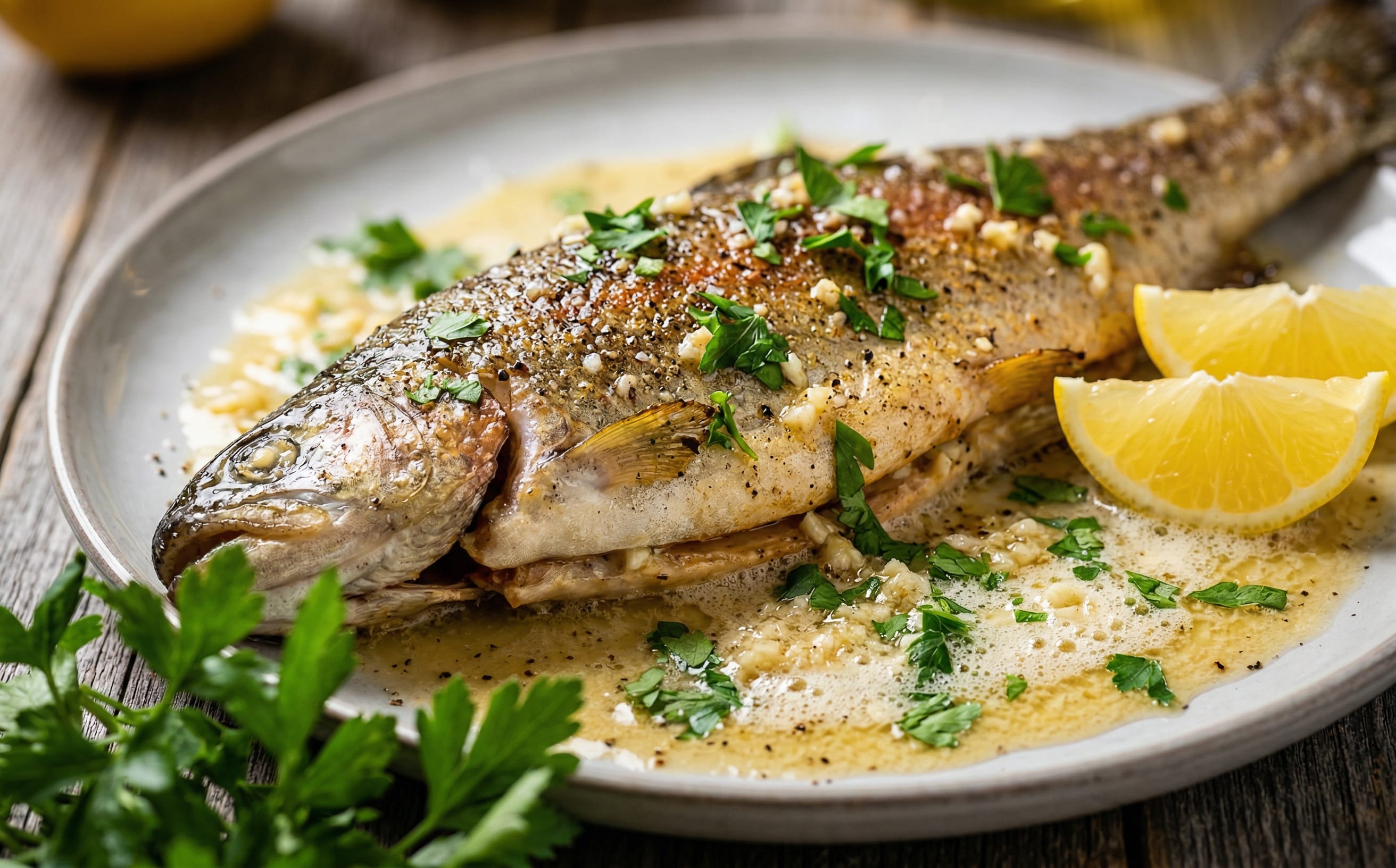 Andorran-Style Trout with Garlic Butter