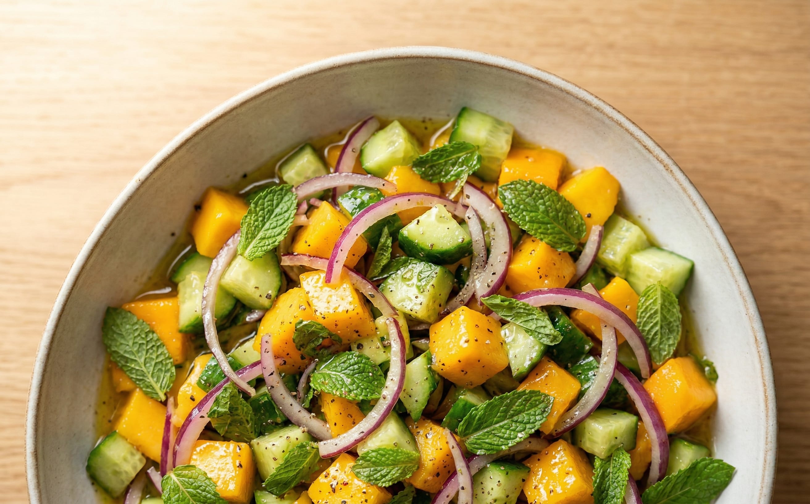 Mango and Cucumber Lime Salad