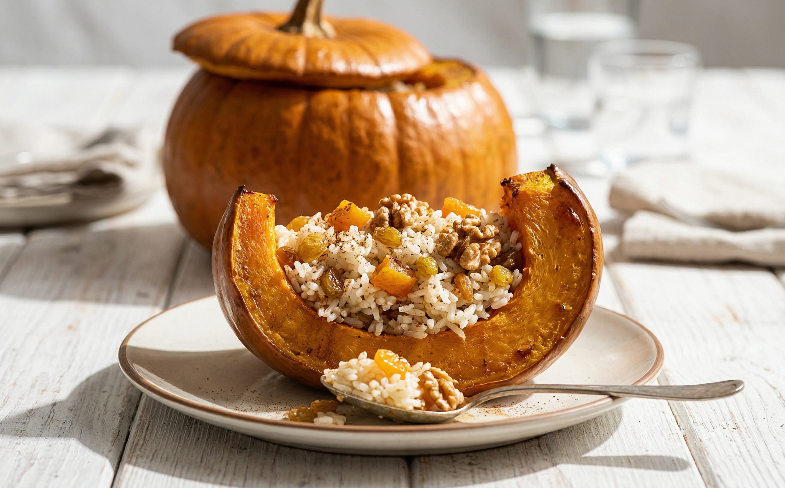 Ghapama (Rice- and Fruit-Stuffed Pumpkin)