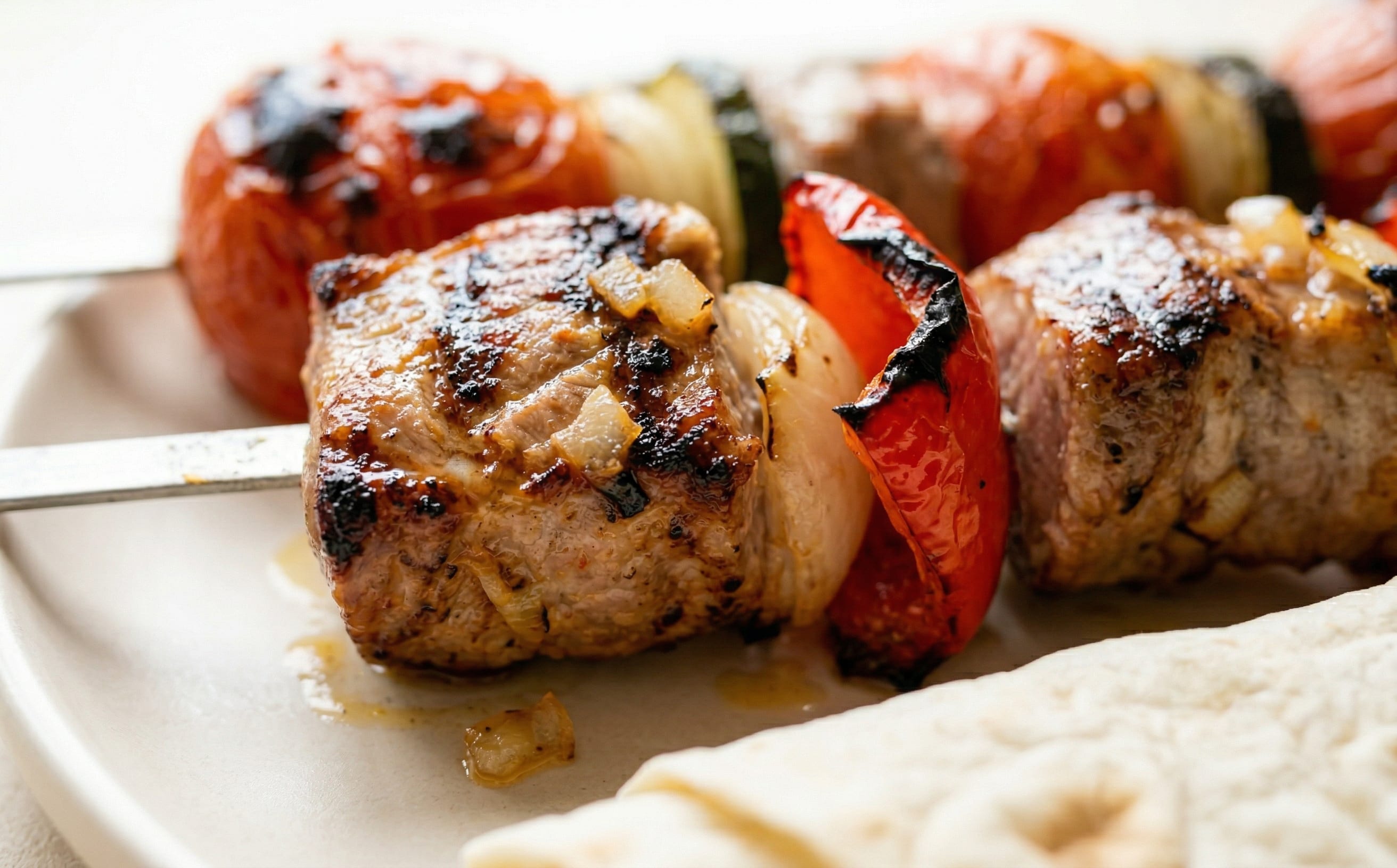 Khorovats (Grilled Pork Skewers with Vegetables)
