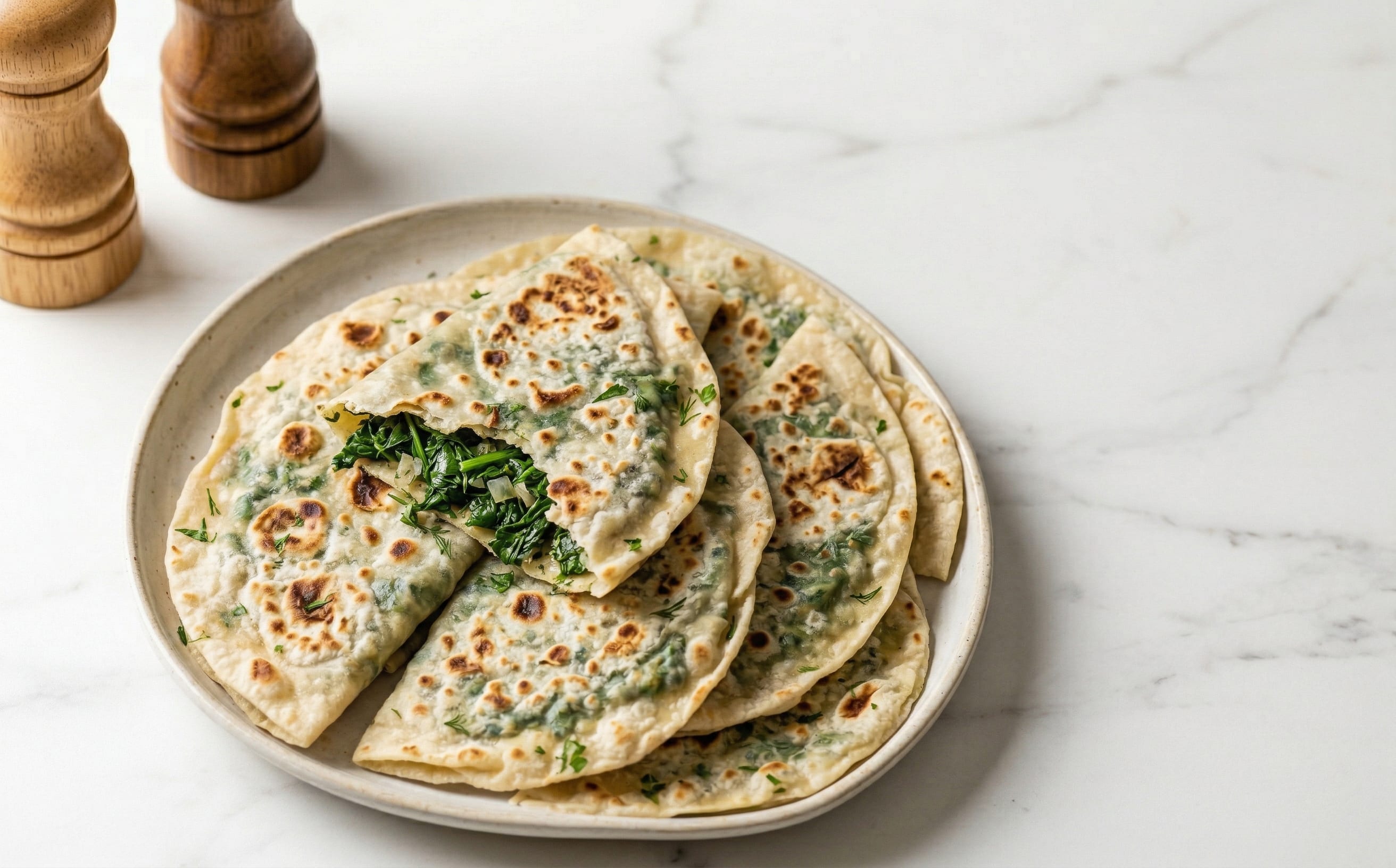 Zhingyalov Hats (Herb-Stuffed Flatbreads)