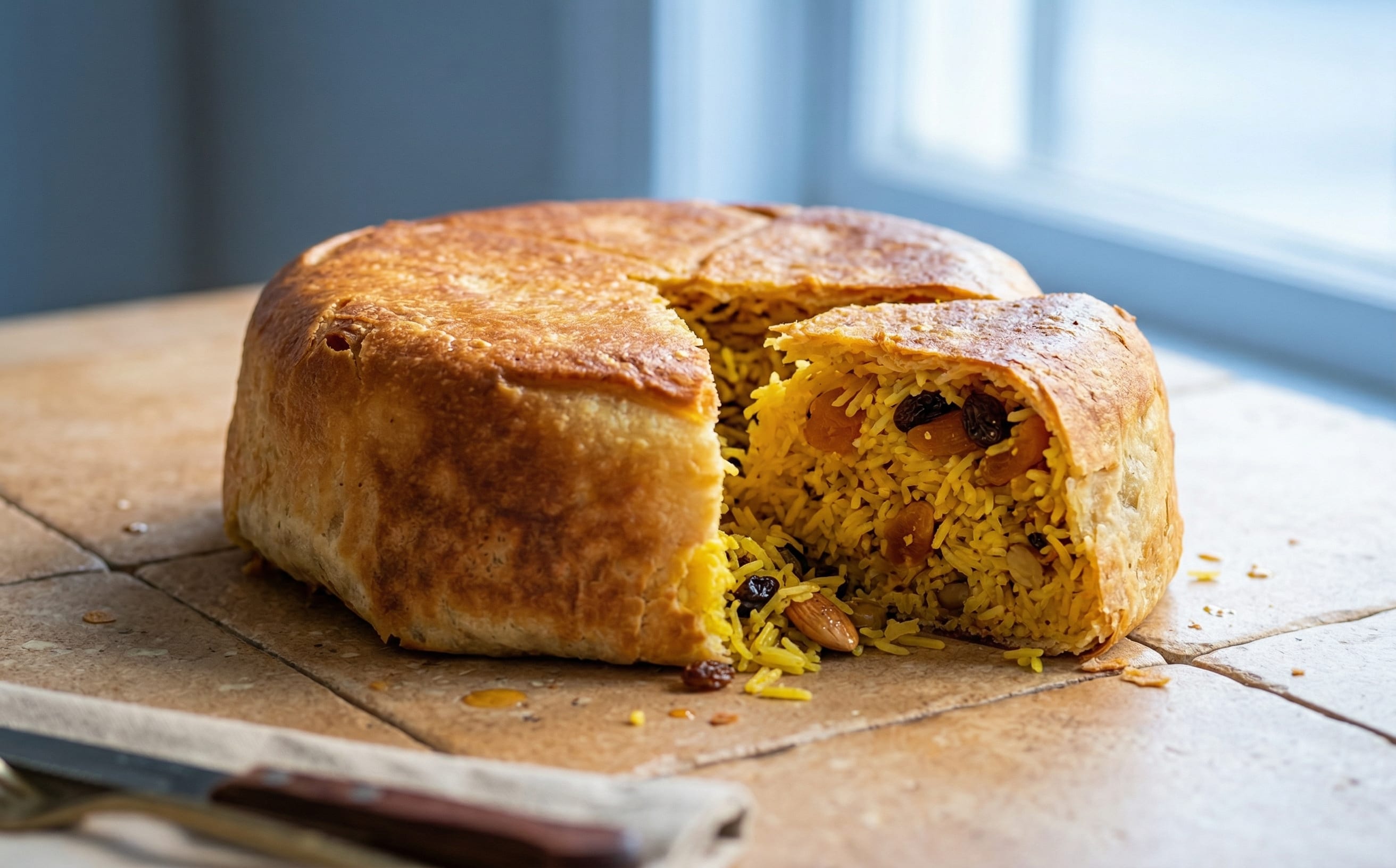 Şah Plov (Saffron Rice Pie)