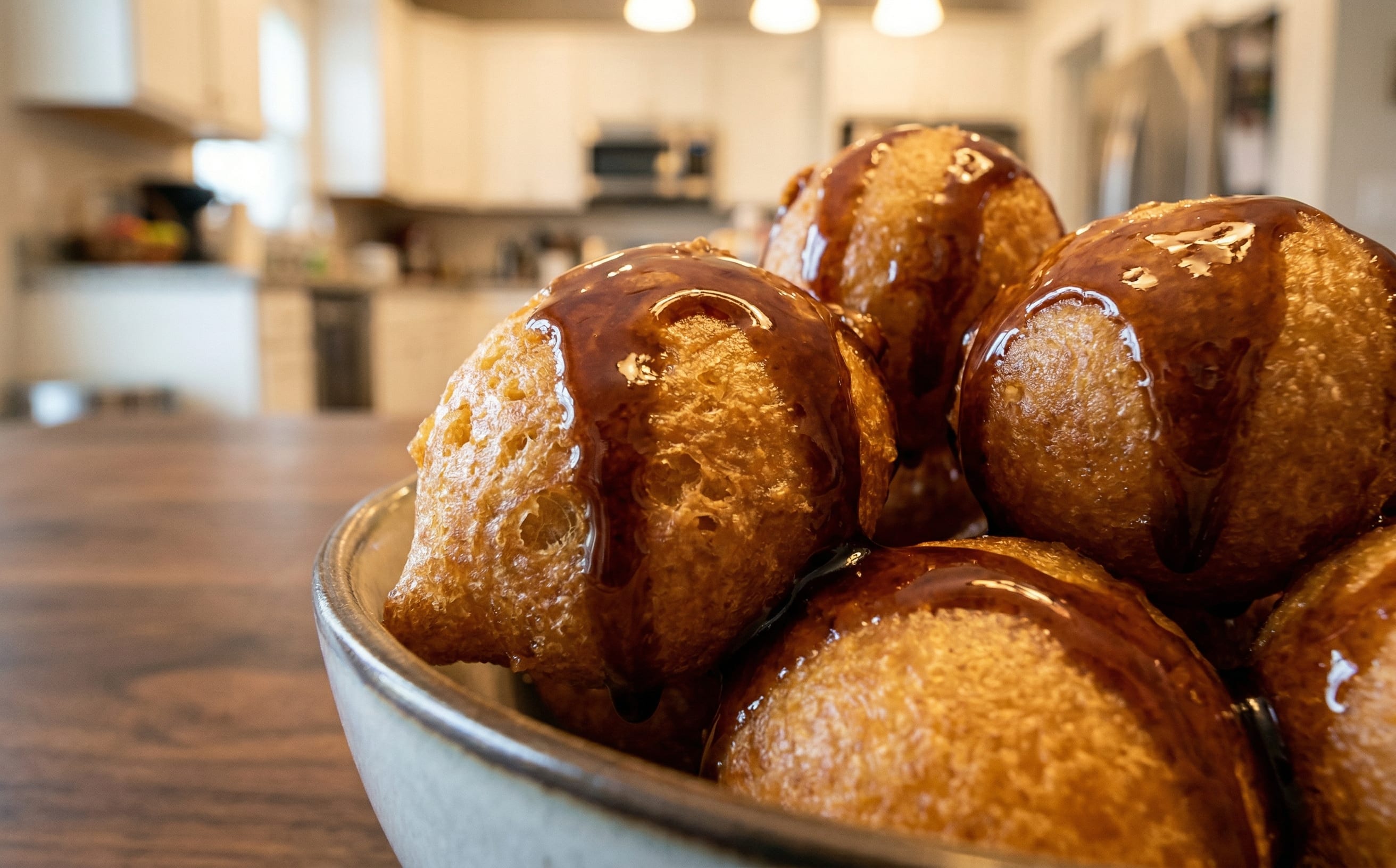 Luqaimat (Sweet Fried Dumplings with Date Syrup)