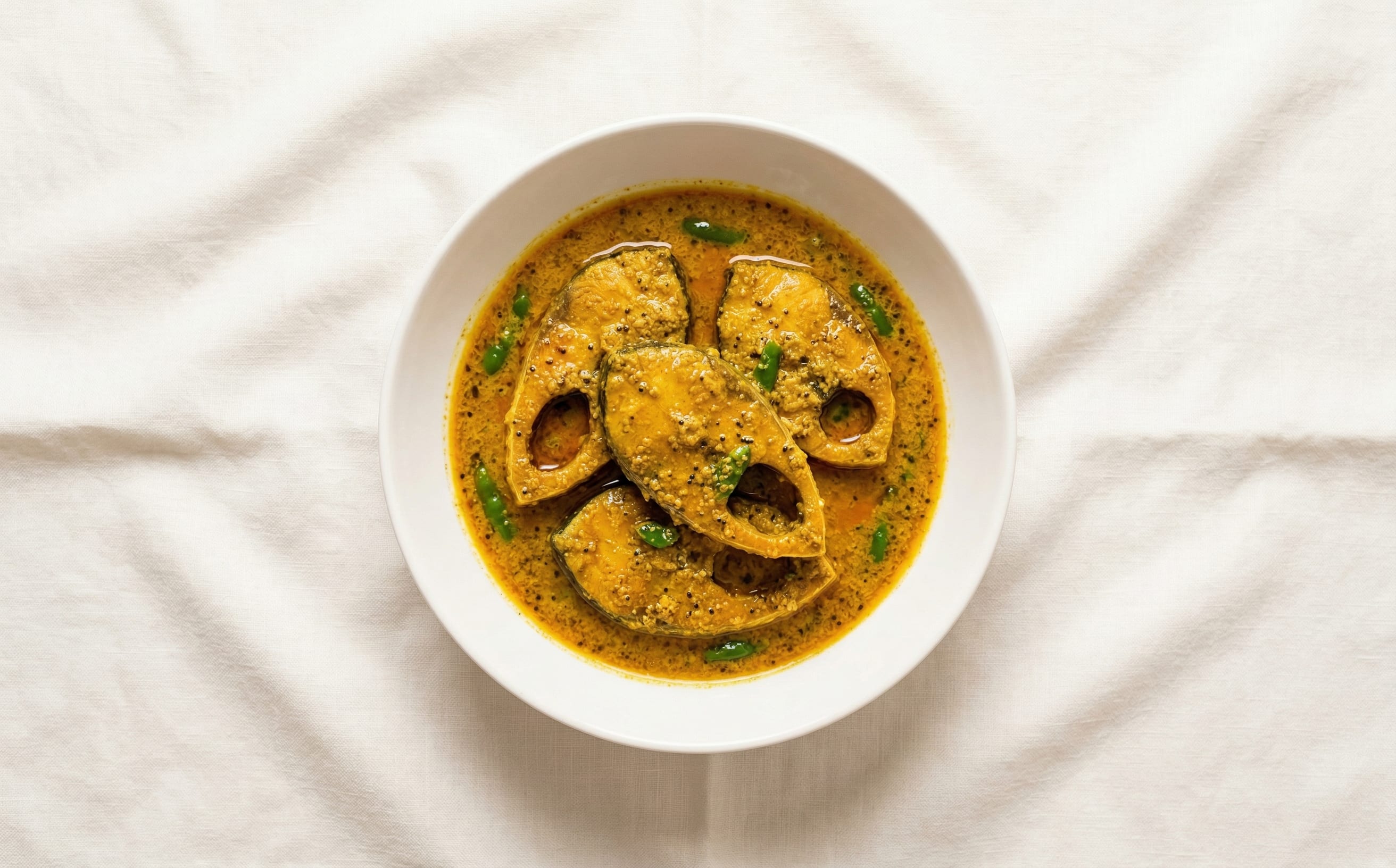 Shorshe Ilish (Hilsa in Mustard Sauce)