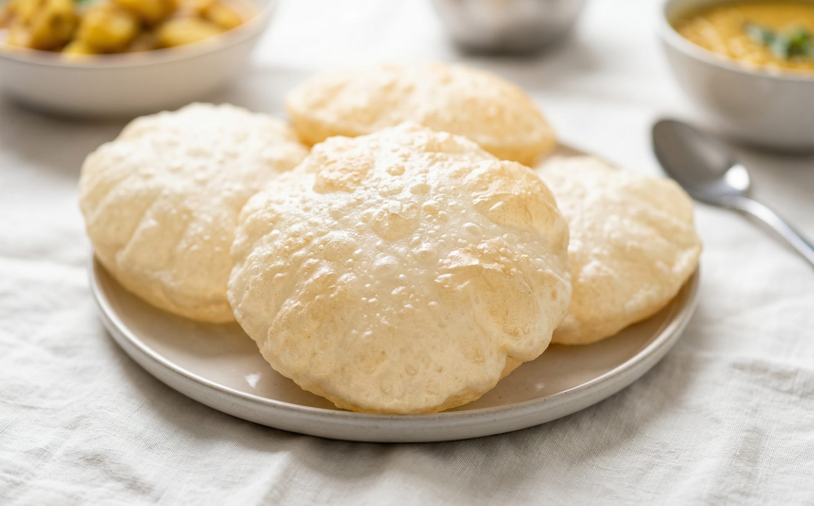 Luchi (Puffed Fried Flatbread)