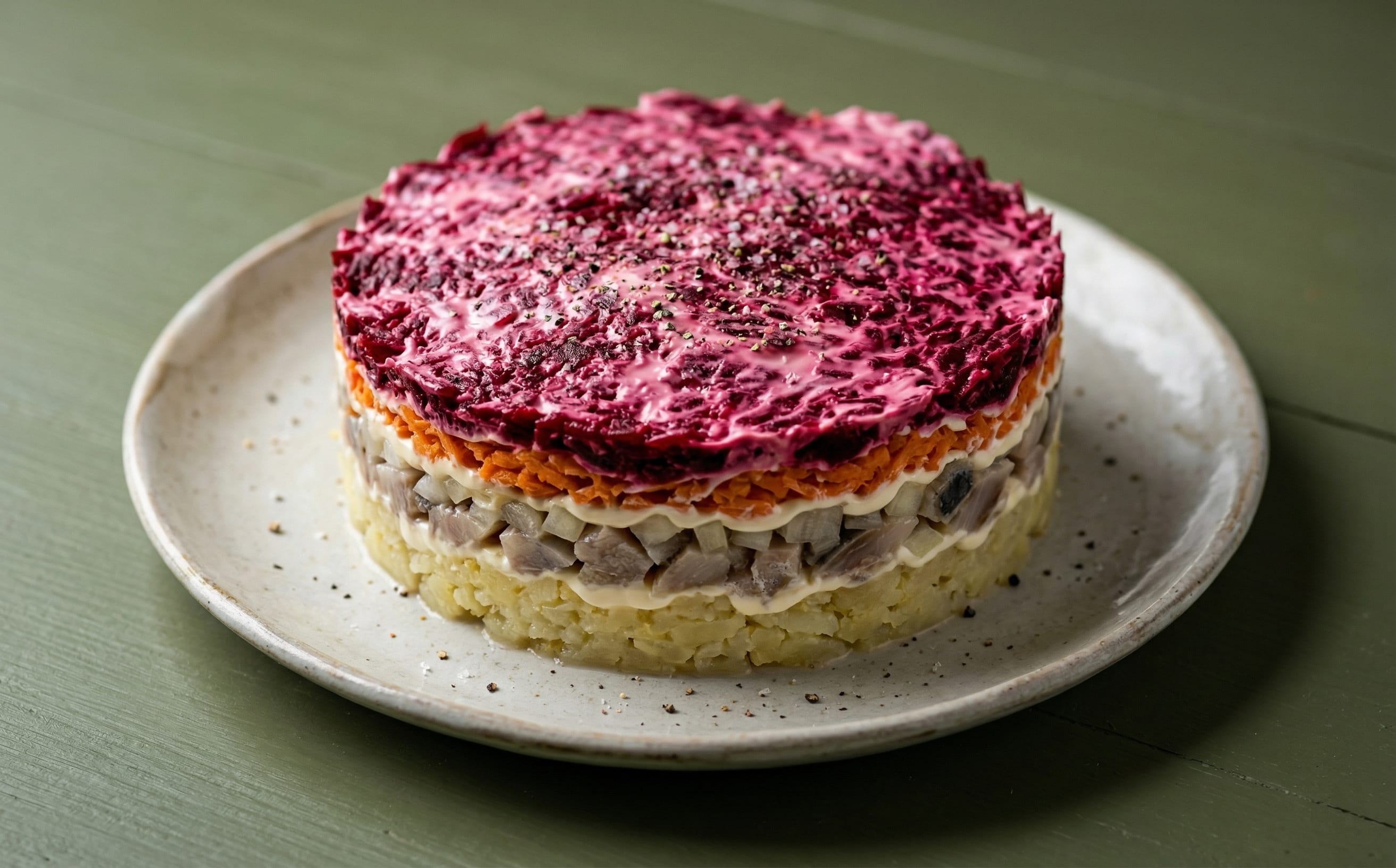 Layered Herring and Beet Salad