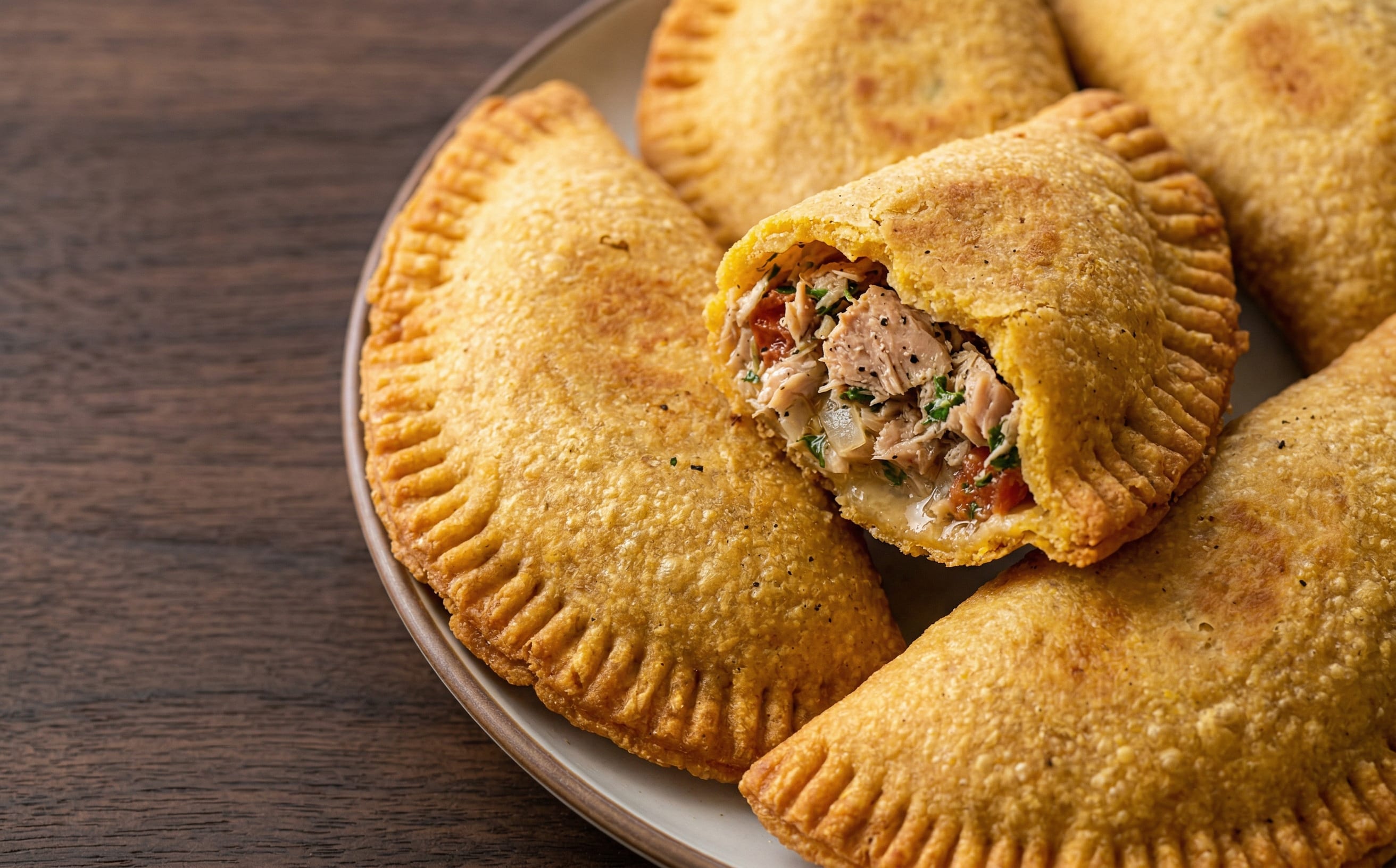 Panades (Fried Corn Turnovers with Fish)