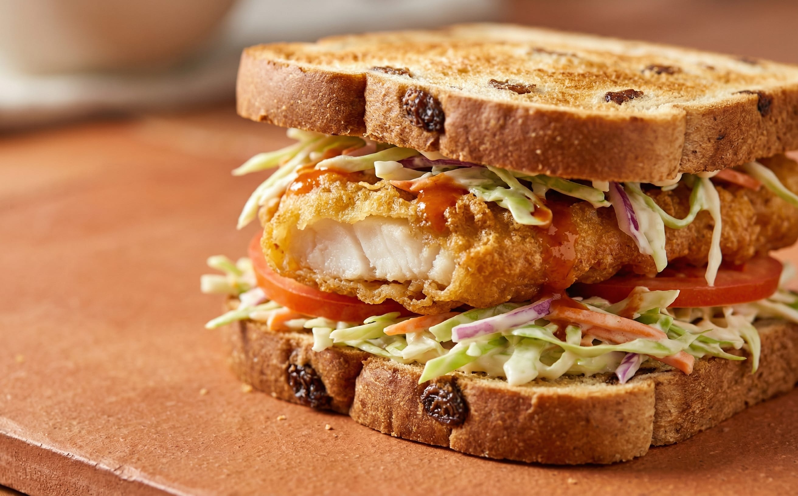 Bermuda Fish Sandwich (Fried Fish on Raisin Bread)